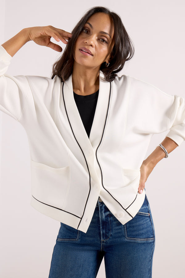 everve Corinne Sleek Sweatshirt Offwhite