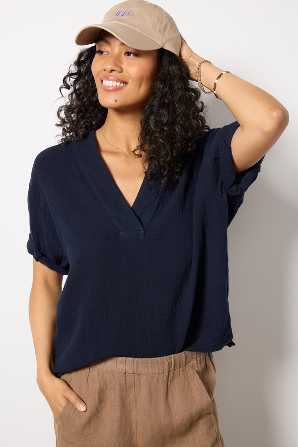 Everve Cotton Baseball Hat Khaki/Royal