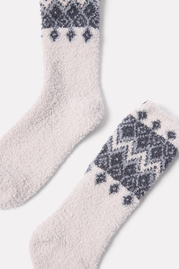 Everve CozyChic Fair Isle Sock Slateblue