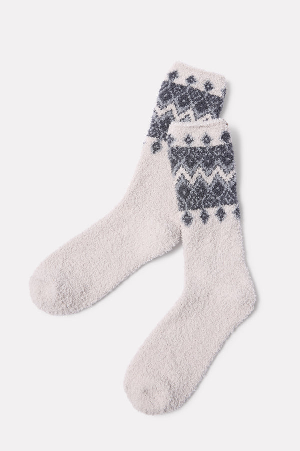 everve CozyChic Fair Isle Sock Slateblue