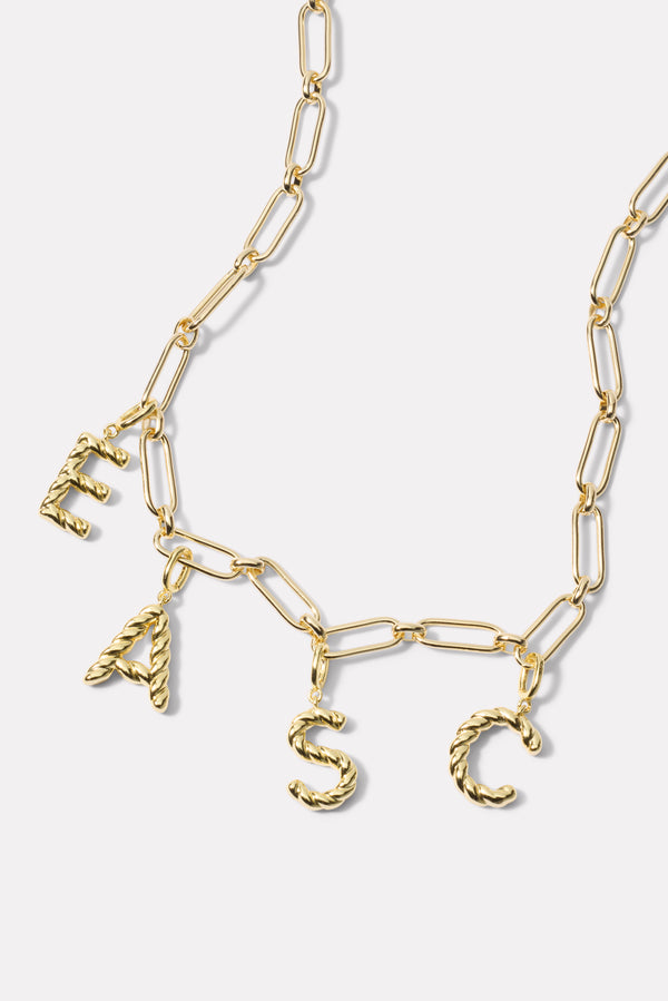 Everve Crew Alphabet Statement Charm - A Gold