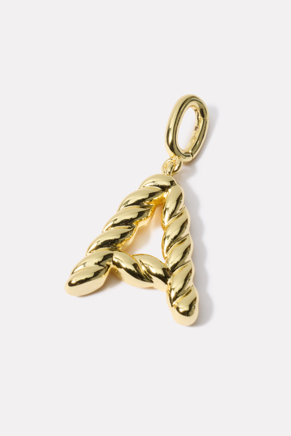 everve Crew Alphabet Statement Charm - A Gold