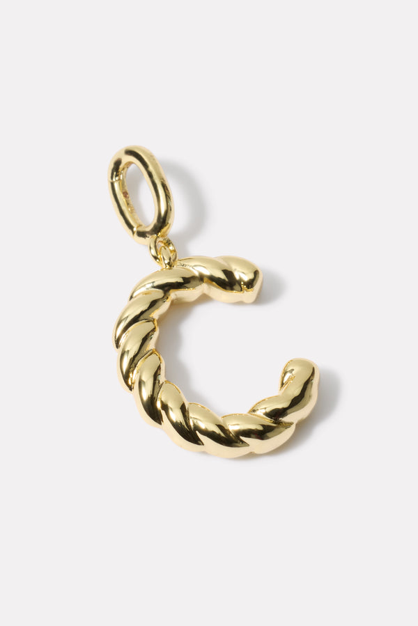 everve Crew Alphabet Statement Charm - C Gold