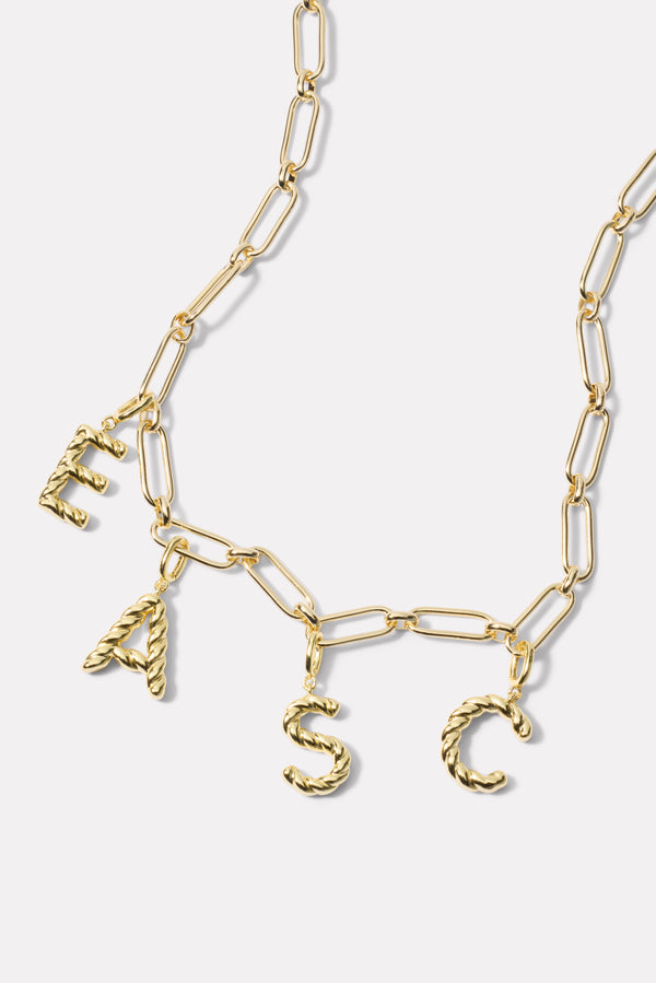 Everve Crew Alphabet Statement Charm - E Gold