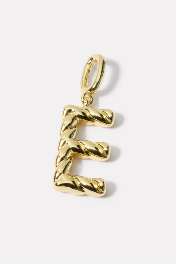 everve Crew Alphabet Statement Charm - E Gold