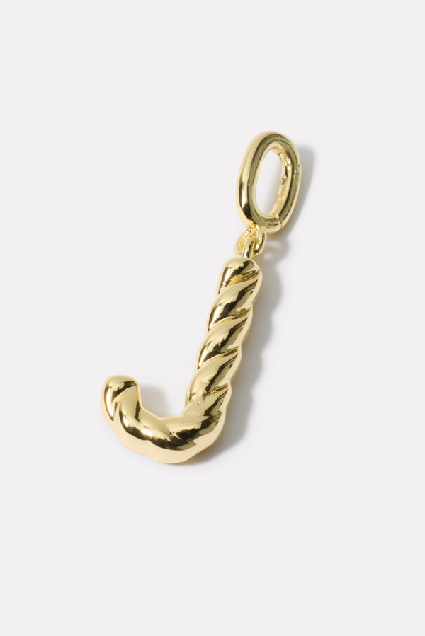 everve Crew Alphabet Statement Charm - J Gold