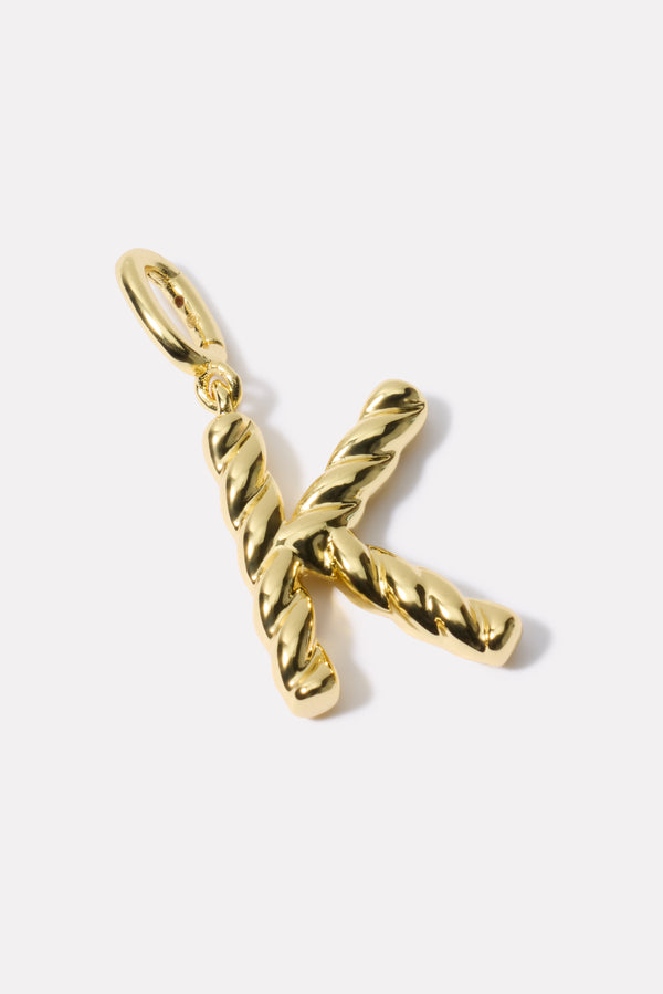 everve Crew Alphabet Statement Charm - K Gold