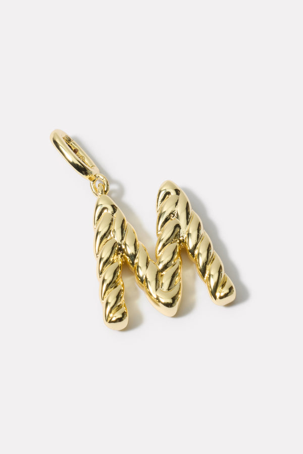 everve Crew Alphabet Statement Charm - M Gold