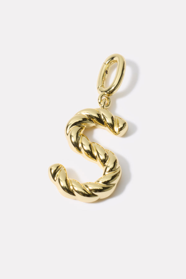 everve Crew Alphabet Statement Charm - S Gold