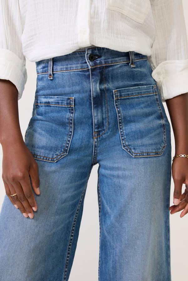 Everve Cropped Sailor Jean Cleanvenice
