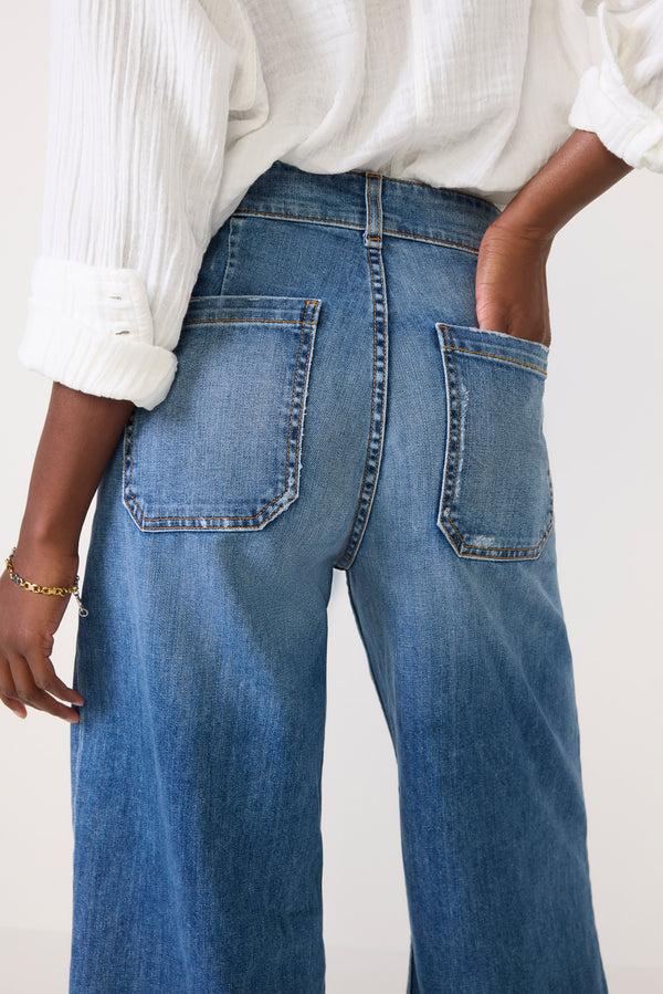 Everve Cropped Sailor Jean Cleanvenice