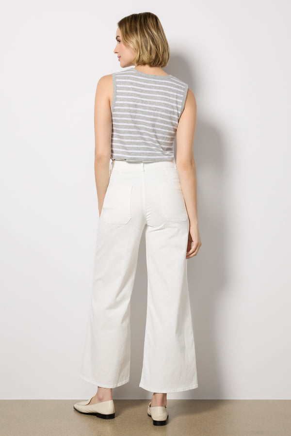 Everve Cropped Sailor Pant Ivory