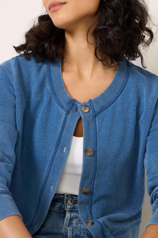 Everve Daily Knit Denim Cardigan Vintageindigo