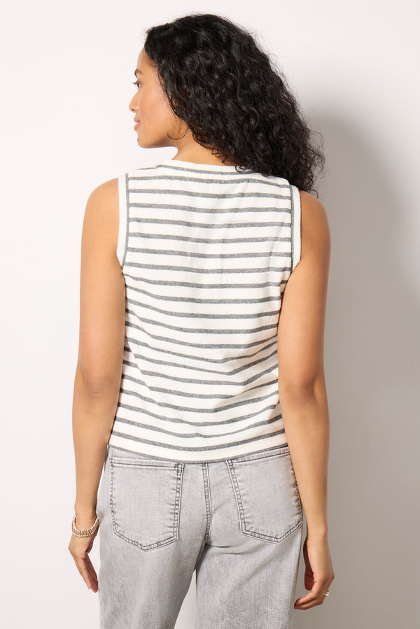 Everve Dani Stripe Vest Top Stripe