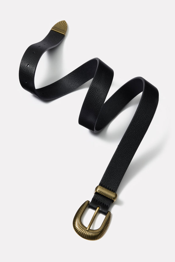 Everve Deandra Western Belt Black