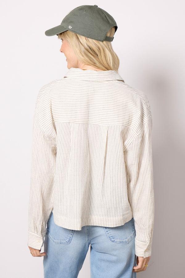Everve Del Mar Striped Shirt Natural