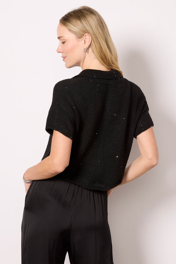 Everve Delfina Sparkle Sweater Black