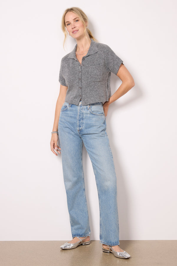 Everve Delfina Sparkle Sweater Grey
