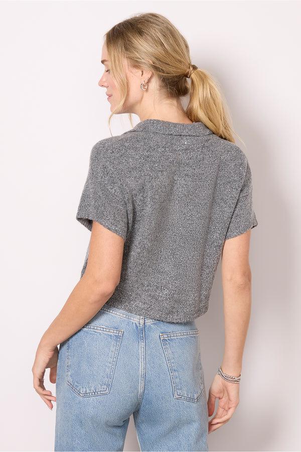 Everve Delfina Sparkle Sweater Grey