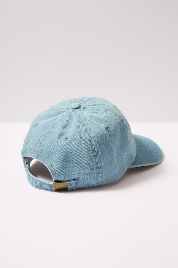 Everve Denim Baseball Hat Blue/Poppy