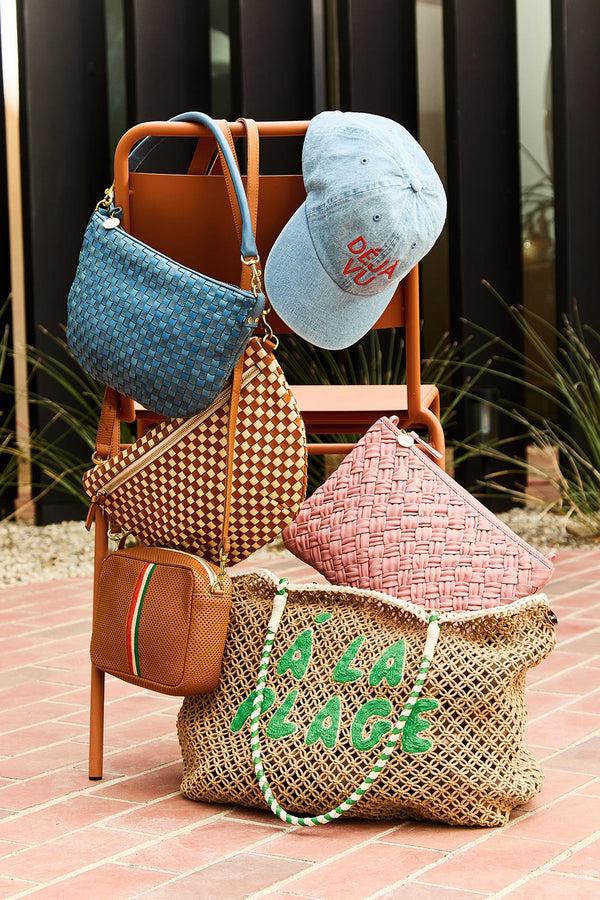 Everve Denim Baseball Hat Blue/Poppy