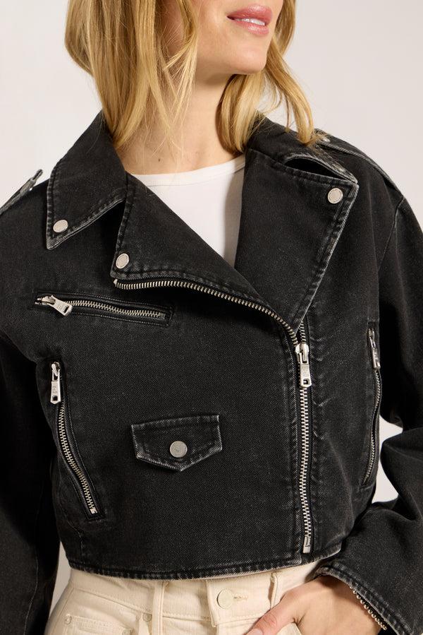 Everve Denim Moto Washedblack