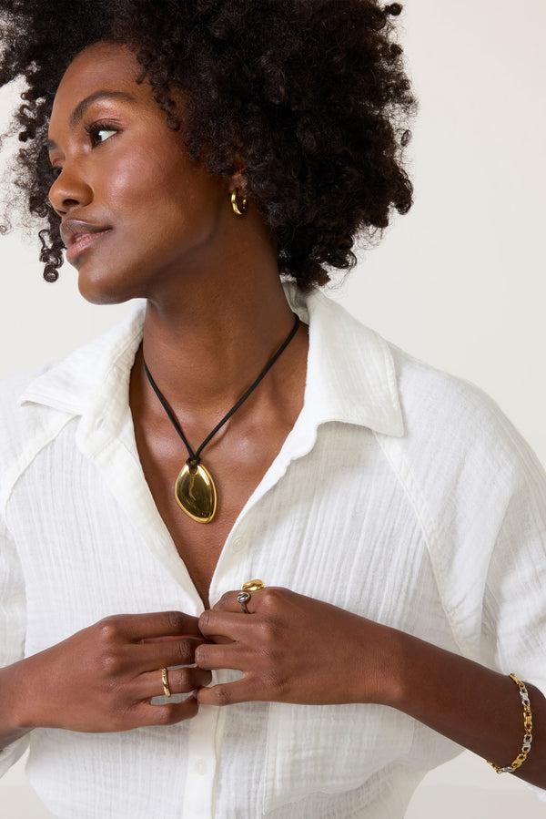 Everve Devon Cord Necklace Gold