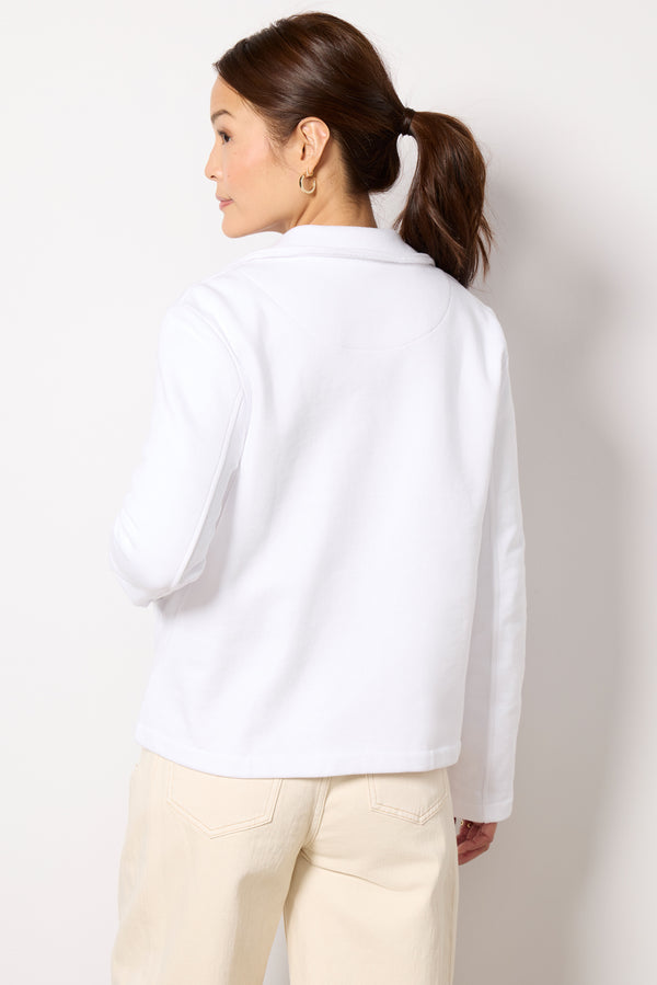 Everve Diana French Terry Blazer White