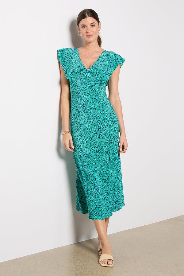 Everve Dina Dress Greenspeckled