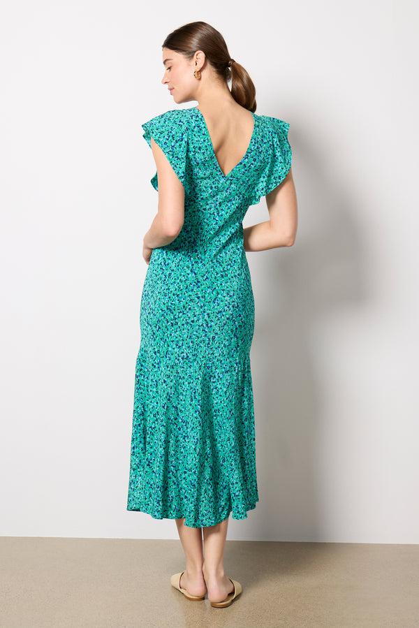 Everve Dina Dress Greenspeckled