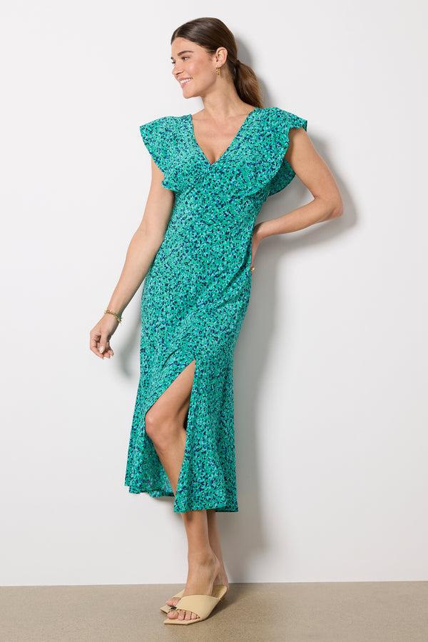everve Dina Dress Greenspeckled