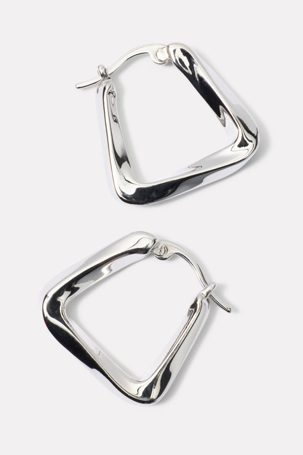 everve Dottie Square Earrings Silver
