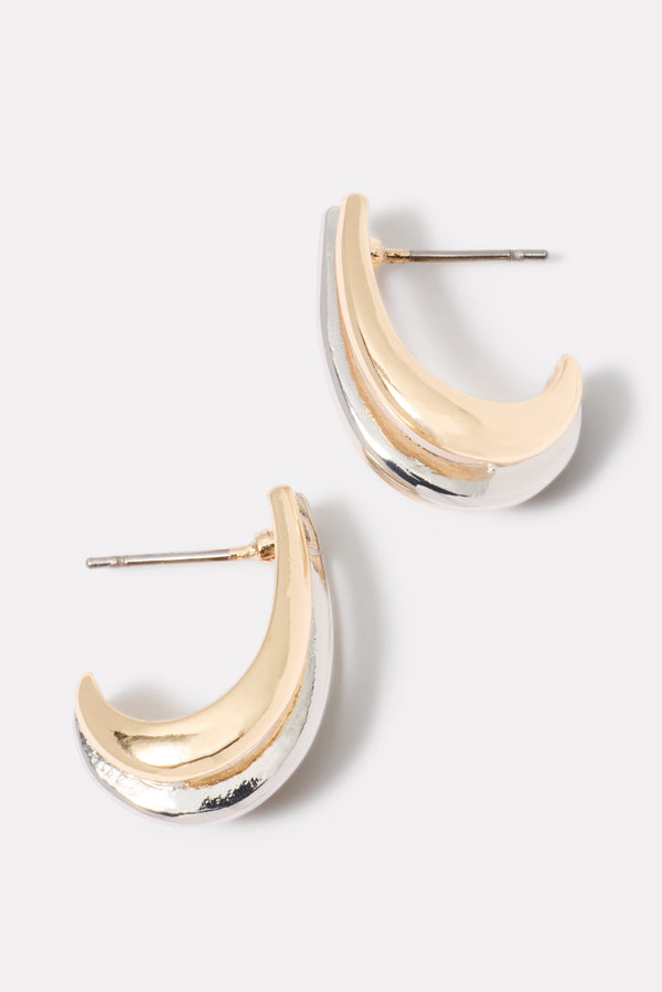 Everve Dowden Two Tone Earring Gold/Silver