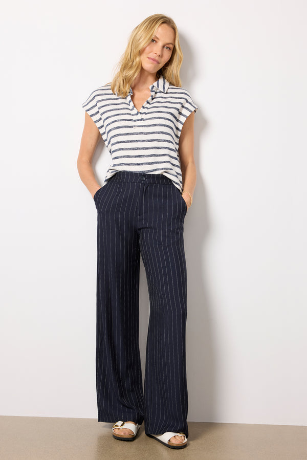 Everve Dylan Polo Sweatshirt Blue/White