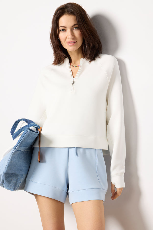 everve Ebba Half Zip Midlayer Snowwhite