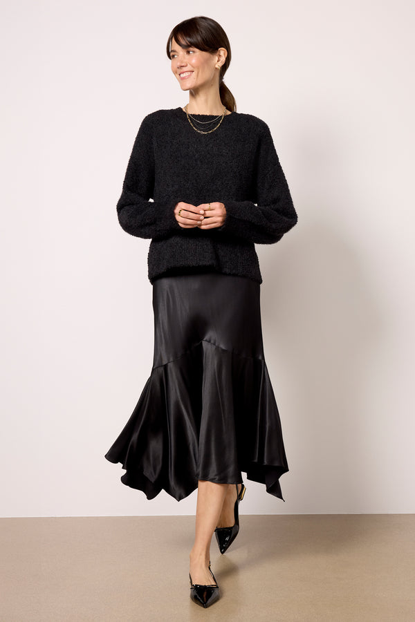 everve Edwina Satin Skirt Black