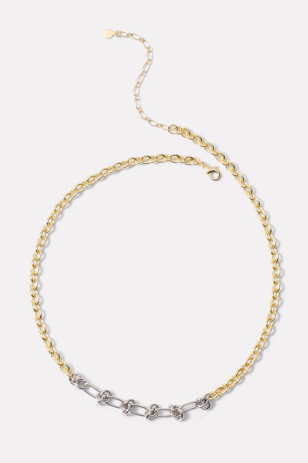everve Elena Two Tone Necklace Gold/Silver