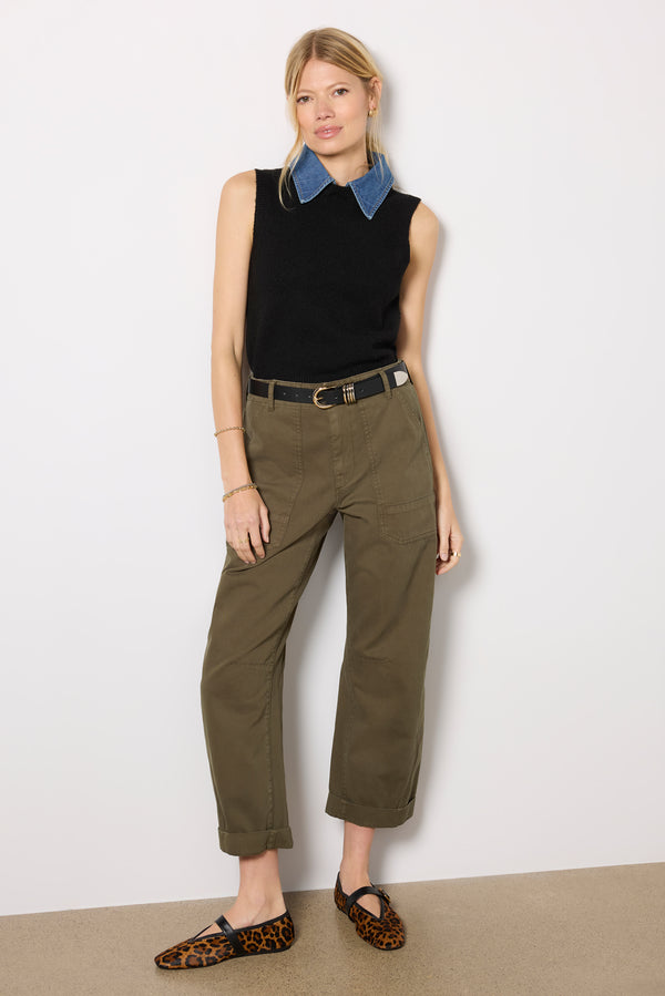 everve Ellie Knit Collared Tank Black