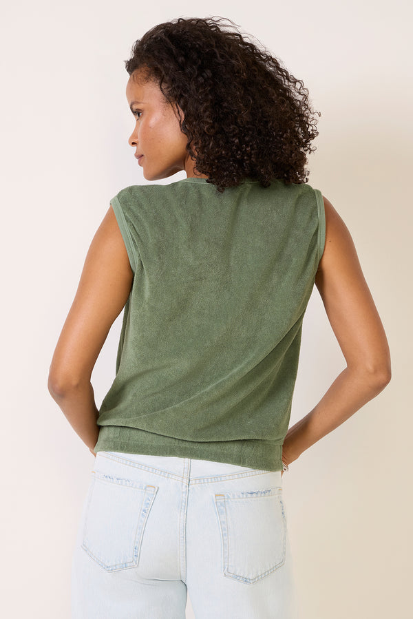 Everve Ellie Loop Terry Tank Aloe