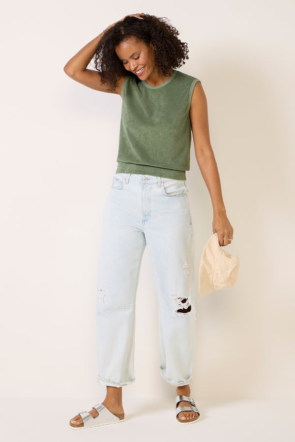 everve Ellie Loop Terry Tank Aloe