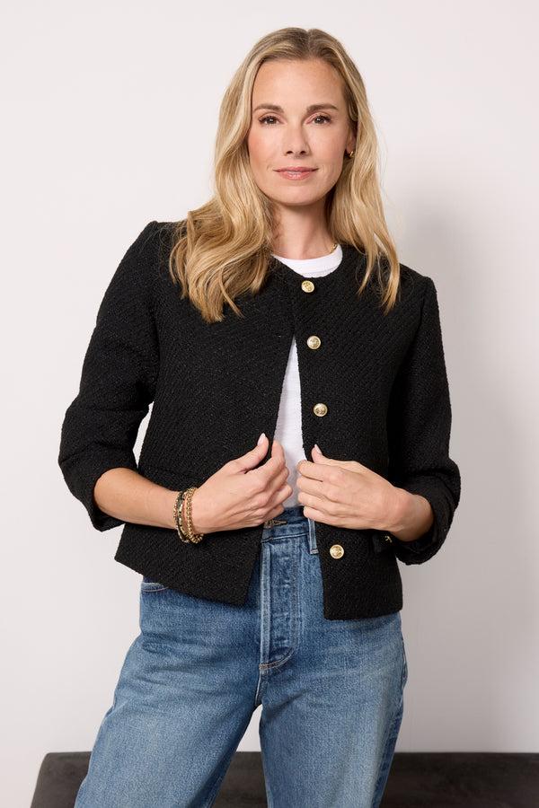 everve Ellie Tweed Jacket Black