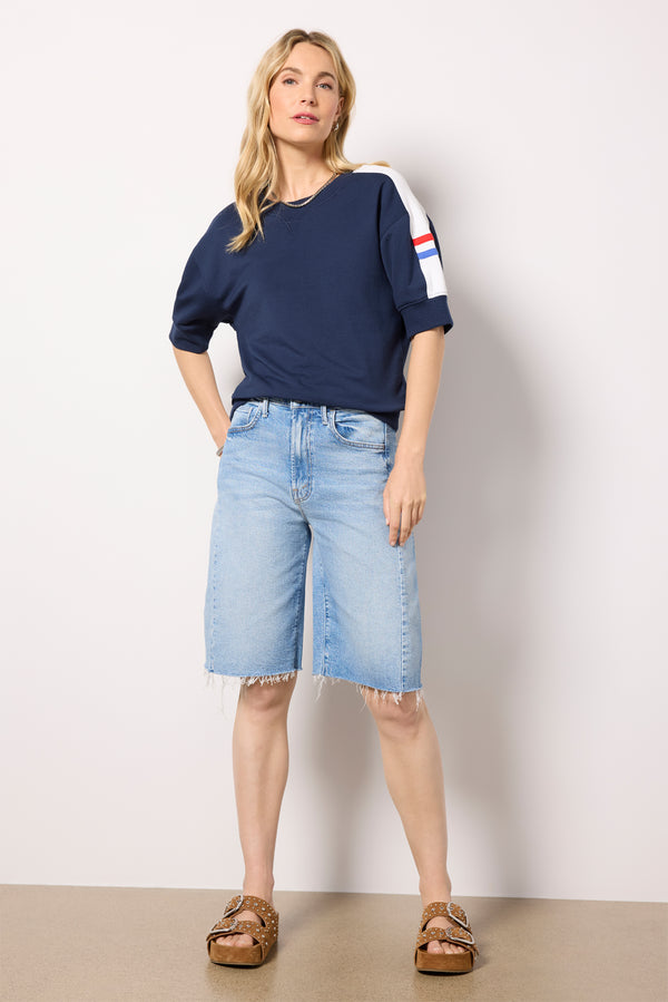everve Elliot Colorblock Sweatshirt Navy