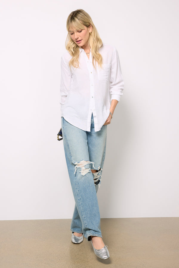 Everve Ellis Gauze Buttondown White
