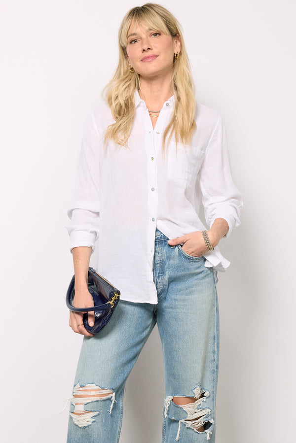 everve Ellis Gauze Buttondown White