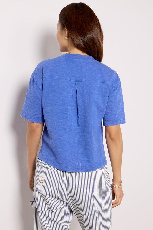 Everve Elsy Slub Pocket Tee Cobaltblue
