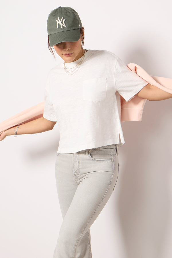 everve Elsy Slub Pocket Tee White