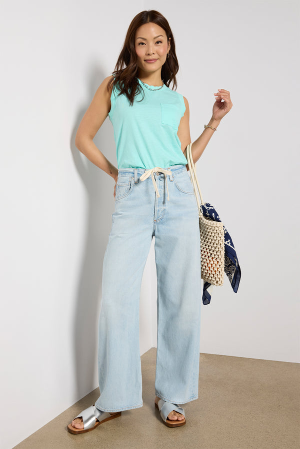 Everve Emery Pocket Tank Lightblue