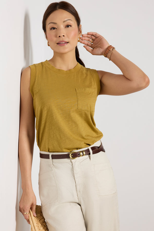 Everve Emery Pocket Tank Olive