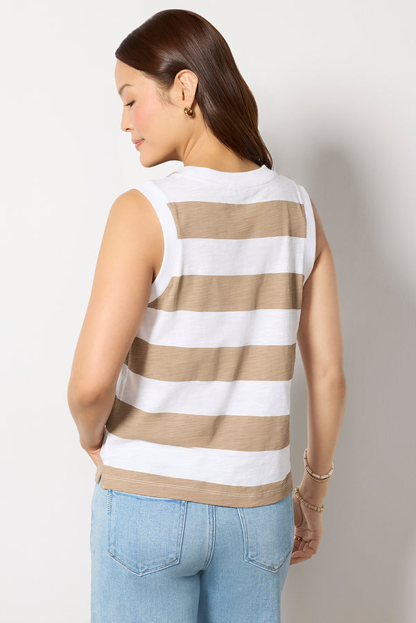 Everve Emery Pocket Tank White/Chanterelle