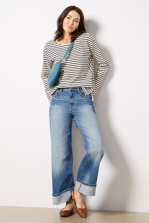 Everve Emily Shirt Natural/Black